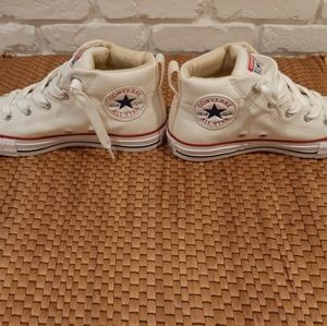 Off white mid top Converse